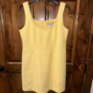 Antonio Melani Yellow Tweed Mini Dress